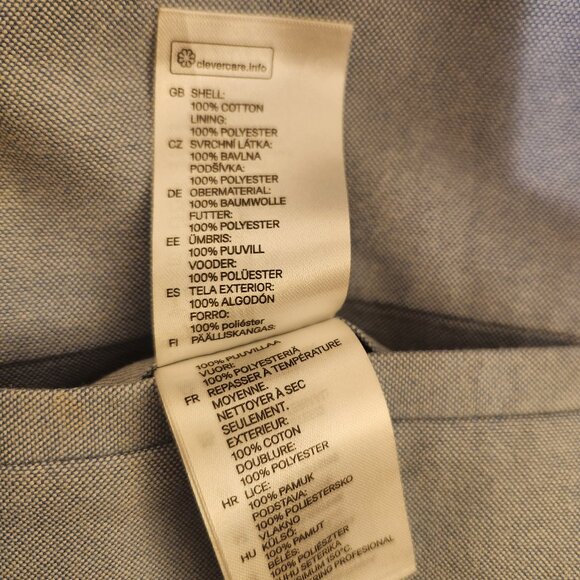 Light Blue Men's H&M 100% Cotton Blazer with Elbow Patches Size 44R Excellent - Picture 4 of 16